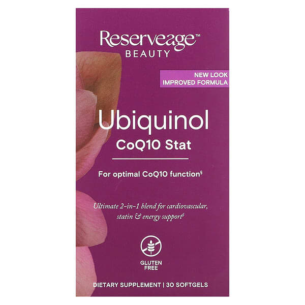 Reserveage Nutrition‏, Ubiquinol, Coq10 Stat, ‏30 כמוסות רכות