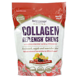 ReserveAge Nutrition, Collagen Replenish Chews, Mixed Fruit, 60 Soft Chews
