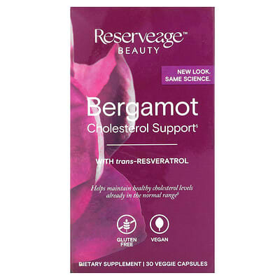 Reserveage Beauty, Bergamot Cholesterol Support, 30 Vegetarian Capsules