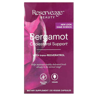 Reserveage Beauty, Bergamot Cholesterol Support, 30 Veggie Capsules