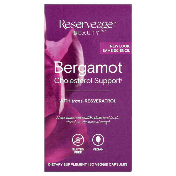 Reserveage Beauty, 베르가모트 콜레스테롤 보충제, 베지 캡슐 30정
