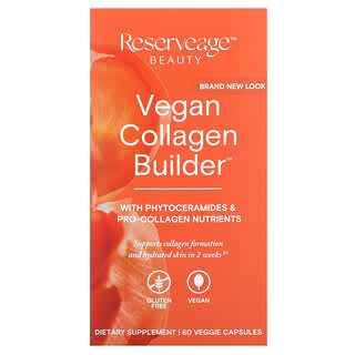 Reserveage Beauty, Costruttore di collagene vegano, 60 capsule vegetali