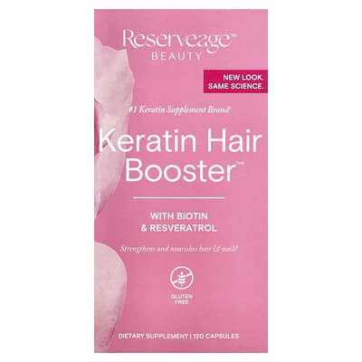 Reserveage Beauty, Keratin Hair Care Capsules with Biovitamins and Resveratrol, 120 Capsules