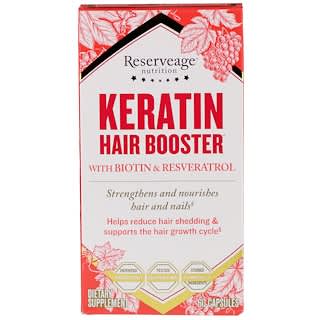 ReserveAge Nutrition, Keratin Hair Booster with Biotin & Resveratrol, 60 Capsules