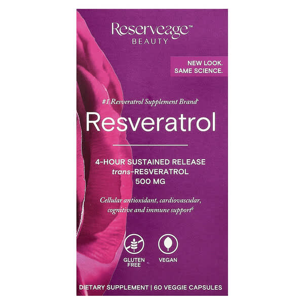Reserveage Beauty, 레스베라트롤, 베지 캡슐 60정