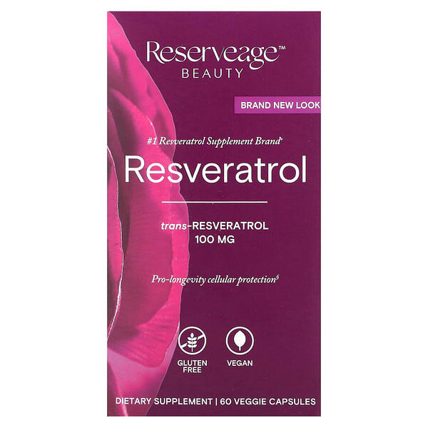 Resveratrol, 100 mg, 60 Veggie Capsules