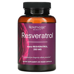 Reserveage Nutrition, レスベラトロール、トランスレスベラトロール、250mg、ベジカプセル60粒