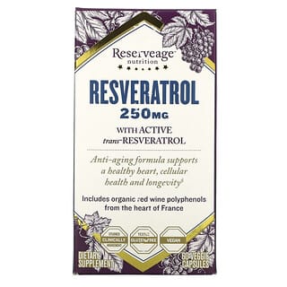 ReserveAge Nutrition, Resveratrol, 250 mg, 60 Veggie Capsules