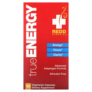 Redd Remedies, Energy, TrueEnergy, 50 粒素食膠囊