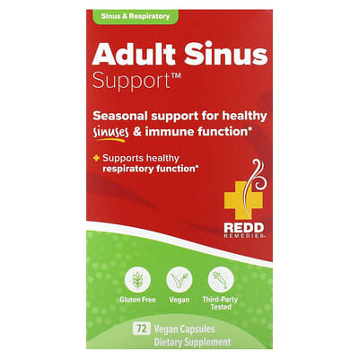 Redd Remedies, Sinus Support for Adults, 72 Vegan Capsules