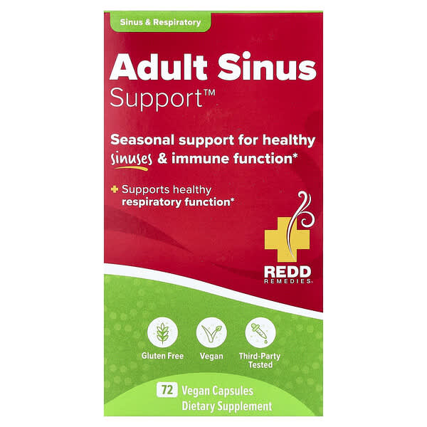 Redd Remedies, 성인용 Sinus Support™, 베지 캡슐 72정