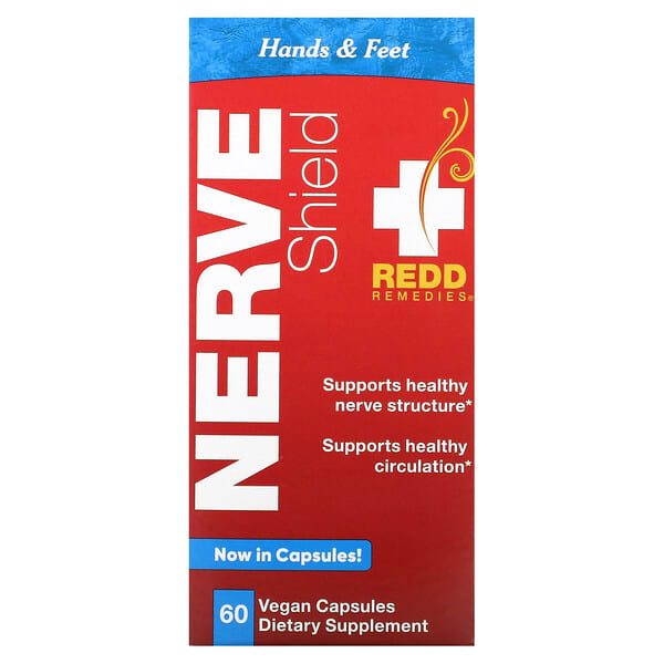Redd Remedies, Nerve Shield™, 손 및 발, 베지 캡슐 60정