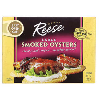 Reese, Smoked Oysters محار مدخن كبير، 3.7 أونصات (105 جم)