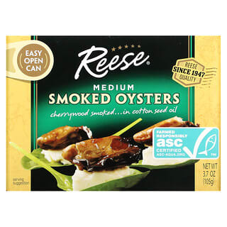 Reese, Medium Smoked Oysters, 3.70 oz (105 g)
