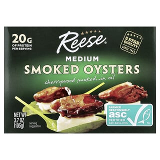 Reese, Medium gerookte oesters, 3,7 oz (105 g)