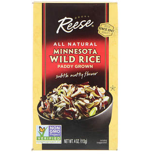 Reese, All Natural, дикий рис из Миннесоты, с тонким ореховым вкусом, 113 г (4 унции)