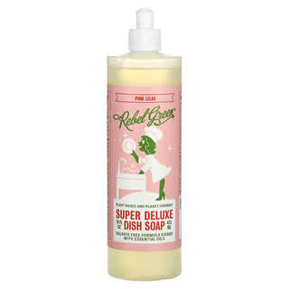 Rebel Green, Super Deluxe Dish Soap, Pink Lilac, 16 fl oz (473 ml)