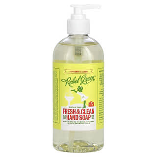 Rebel Green, Fresh & Clean Hand Soap, Peppermint & Lemon, 16.9 fl oz (500 ml)