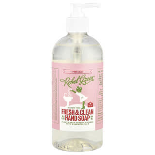 Rebel Green, Fresh &  Clean Hand Soap, Pink Lilac, 16.9 fl oz (500 ml)