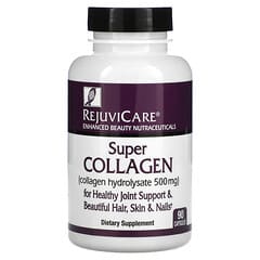 Rejuvicare, Super Colágeno, Colágeno Hidrolisado, 500 mg, 90 Cápsulas