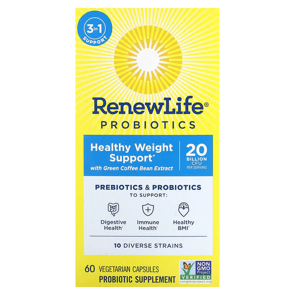 Renew Life, Probiotics, Healthy Weight Support, 60 Vegetarian Capsules