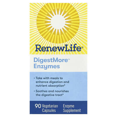 Renew Life, DigestMore™ Enzymes, 90 Vegetarian Capsules