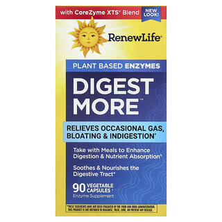 Renew Life, DigestMore™, Plant Based Enzymes, 90 Vegetable Capsules