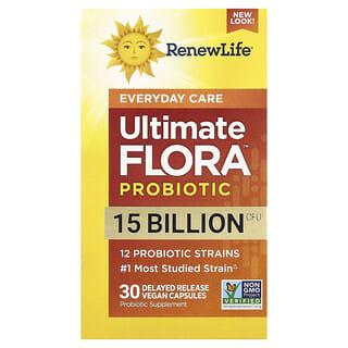 Renew Life, Ultimate Flora，每日益生菌，150 亿活菌，30 粒素食胶囊。