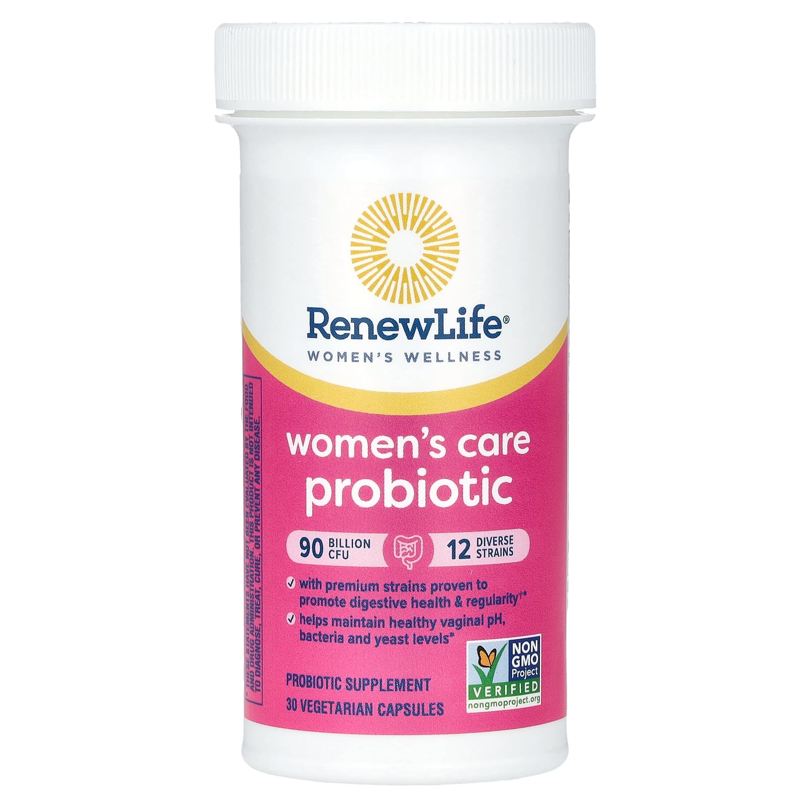 Renew Life, Women's Wellness, Women's Care Probiotic, 90 Billion CFU ...