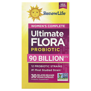 Renew Life, Bien-être féminin, Probiotiques pour femmes, 90 milliards d'UFC, 30 capsules végétariennes