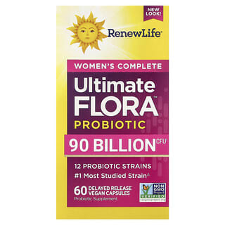 Renew Life, Women's Wellness, Women's Care Probiotic, 90 Billion CFU, 60 Vegetarian Capsules