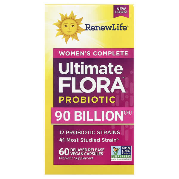 Renew Life, Women's Complete, Ultimate Flora™ Probiotic, 60 Delayed Release Vegan Capsules — product photo 1