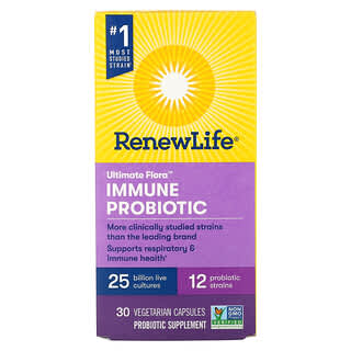 Renew Life, Ultimate Flora, Immune Probiotic, 25 Billion Live Cultures, 30 Vegetarian Capsules