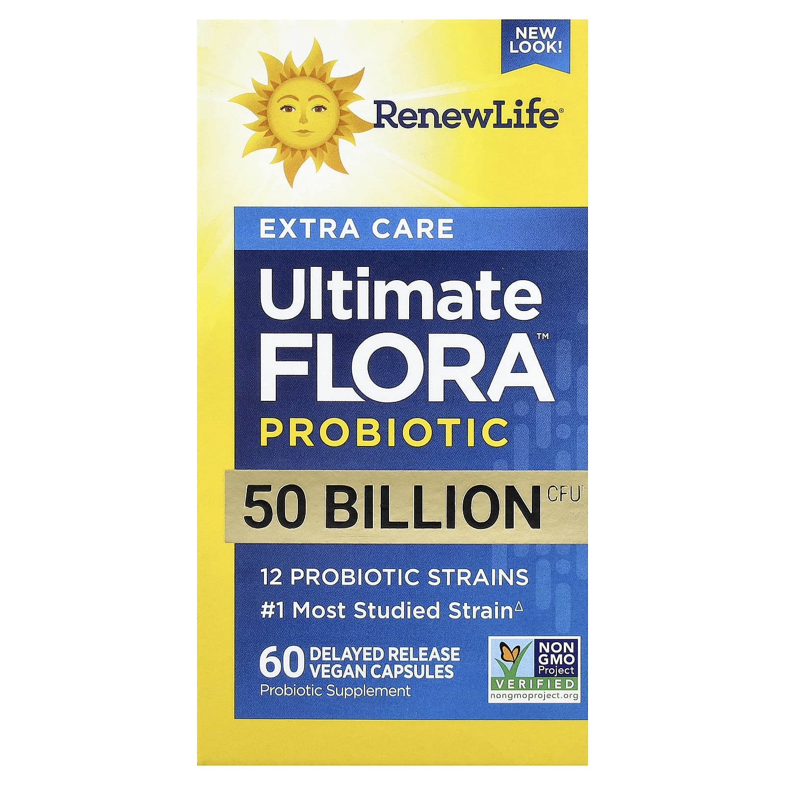Renew Life Extra Care, Ultimate Flora Probiotic, 60 Delayed Release Vegan Capsules de Renew Life