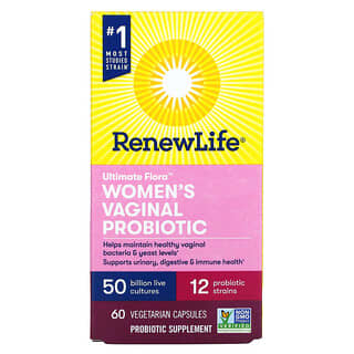 Renew Life, Ultimate Flora，女性女性私密部位益生菌，500 亿 CFU，60 粒素食胶囊