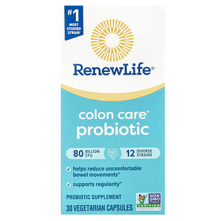 Renew Life, Colon Care Probiotic, 80 Billion CFU, 30 Vegetarian Capsules