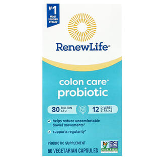Renew Life, Colon Care Probiotic, 80 Billion CFU, 60 Vegetarian Capsules