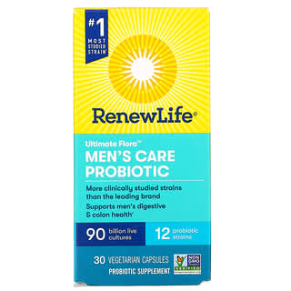 Renew Life, Ultimate Flora, Men's Care Probiotic, 90 Billion Live Cultures, 30 Vegetarian Capsules
