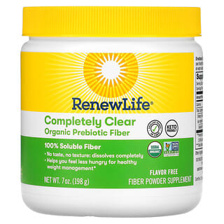 Renew Life, 컴플리틀리 클리어 유기농 프리바이오틱 식이섬유, 198g(7oz)