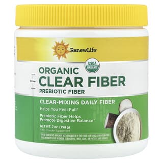 Renew Life, 컴플리틀리 클리어 유기농 프리바이오틱 식이섬유, 무맛, 198g(7oz)