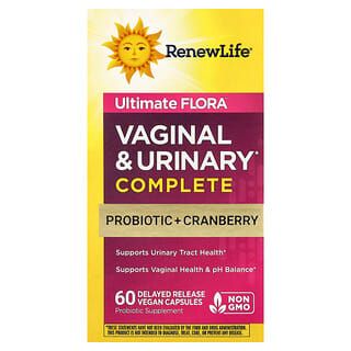 Renew Life, Ultimate Flora™, вагінальний комплекс для сечовипускання, 60 веганських капсул із відстроченим вивільненням