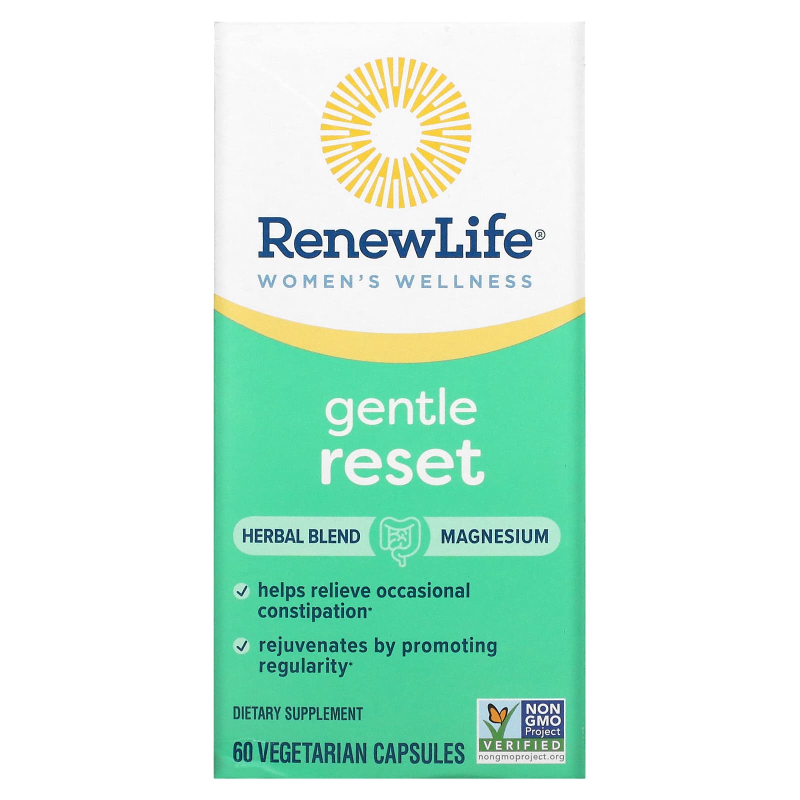 Renew Life, 女性健康，Gentle Reset，60 粒素食胶囊