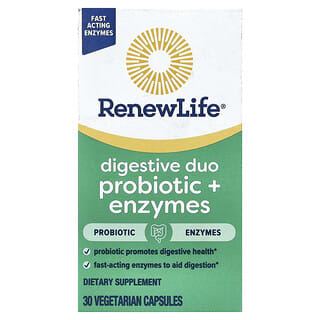 Renew Life, Probiótico + Enzimas Digestivas, 30 Cápsulas Vegetarianas