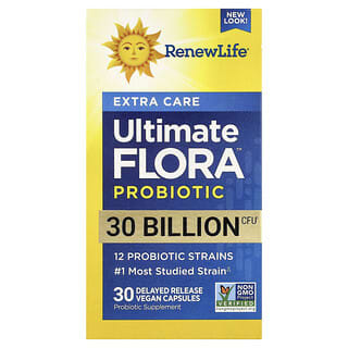 Renew Life, Extra Care, Ultimate Flora™ Probiotic, 30 Delayed Release Vegan Capsules