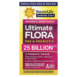 Renew Life, Women's Once Daily, Ultimate Flora™ Pre & Probiotic, 50 Delayed Release Vegan Capsules