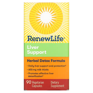 Renew Life, لدعم الكبد، تركيبة عشبية لإزالة السموم، 90 كبسولة نباتية