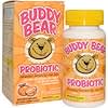 相棒熊のプロバイオティクス（Buddy Bear Probiotic）, 太陽を浴びたオレンジの風味, 60錠（熊の形をした噛める錠剤）
