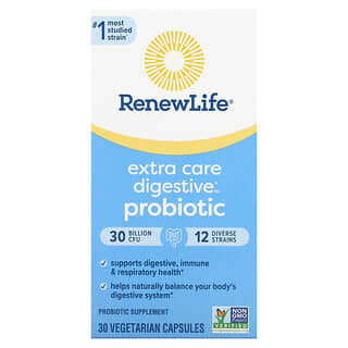 Renew Life, Extra Care Digestive Probiotic, 30 Billion CFU, 30 Vegetarian Capsules