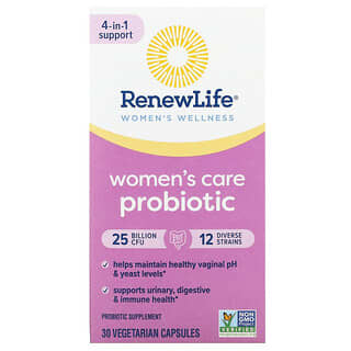 Renew Life, Пробиотик для женщин, 25 млрд КОЕ, 30 вегетарианских капсул