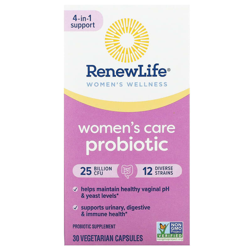 Renew Life Womens Wellness, Womens Care Probiotic, 25 B. CFU, 30  ct. Value Pack,* Pack May Vary : Health & Household